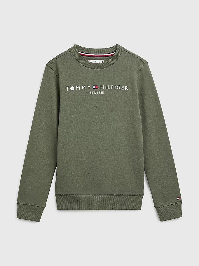 Tommy Hilfiger Childrenswear Lasten Collegepaita, ESSENTIAL SWEATSHIRT Vihreä 3 Tommy Hilfiger Childrenswear Lasten Collegepaita, ESSENTIAL SWEATSHIRT Vihreä