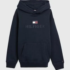 Tommy Hilfiger Childrenswear Lasten Huppari TH LOGO HOODIE Tummansininen