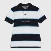 Tommy Hilfiger Childrenswear Pikeepaita, YD RUGBY STRIPE POLO Raidallinen Sininen