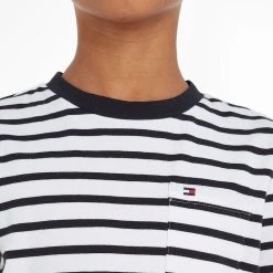 Tommy Hilfiger Childrenswear T-paita, BRETON POCKET STRIPE TEE Raidallinen Sininen -Name It shop tommy hilfiger childrenswear t paita breton pocket stripe tee raidallinen sininen 3